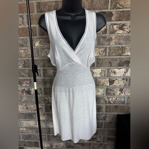 Vintage 1960s Ragno knit dress. White vintage wool knit underwear. Size XL